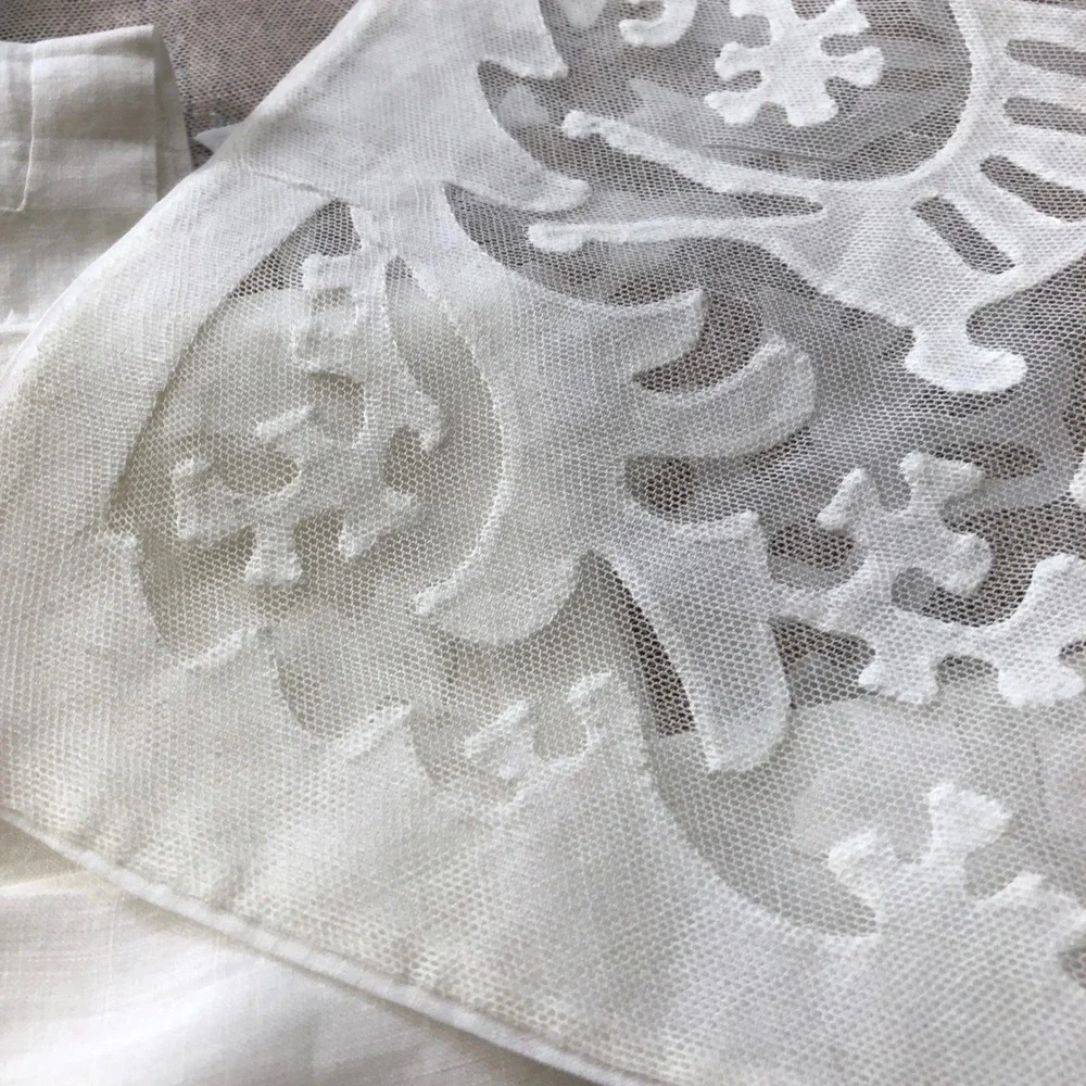 Antique Hungarian Buzsak Stag in the Woods Applique Lace Linen‎ Runner + Set